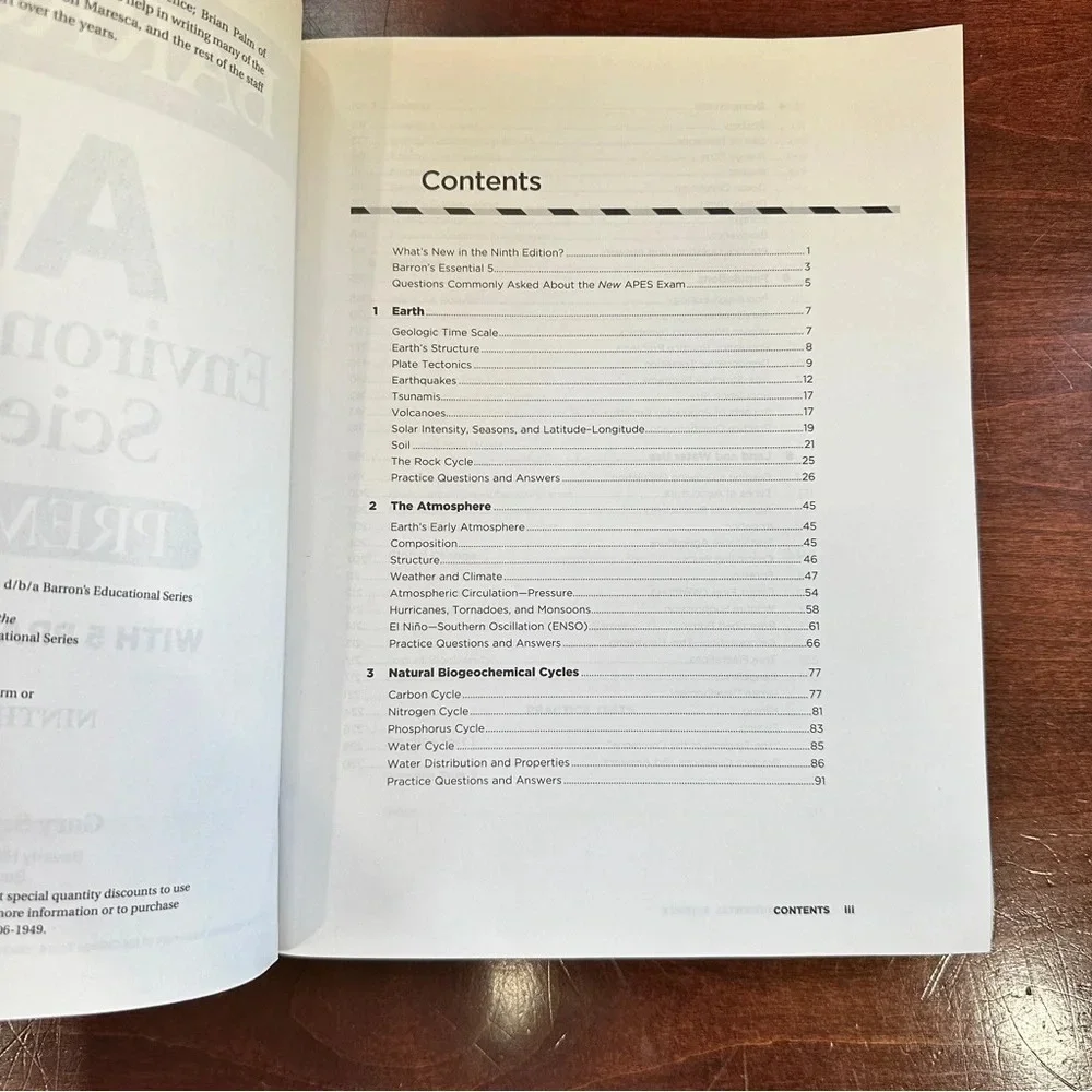 Barron’s AP Environmental Science Test Prep Book
